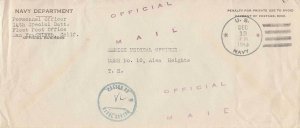 United States Fleet Post Office Navy Dept. Penalty 1943 U.S. Navy, Personnel ...