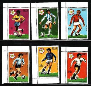 Belize-Sc#601-6 id9-unused NH set-Sports-Soccer World Cup-1982-