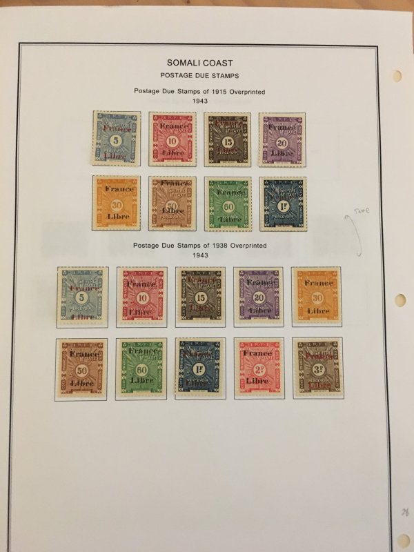 Excellent collection of Somali Coast, very high CV, many MNH