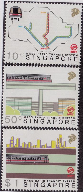 SINGAPORE MNH Scott # 522-524 Mass Transit (3 Stamps)