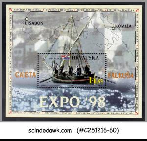 CROATIA - 1998 EXPO '98 / SHIP - Miniature sheet MINT NH