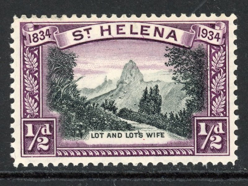 St. Helena 101 MH 1934 1/2p dark violet & black