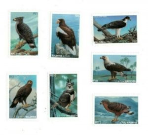 Maldives MNH Set Of Falcons Vultures