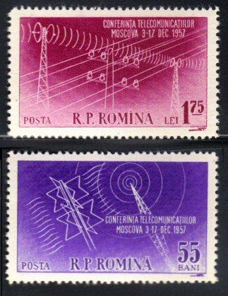 Romania #1207-08 MNH cpl radio
