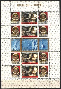 Guinea. 1965. bl9A. Space. MNH. 