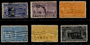 US Stamps #E6,E13-15,E17,E18 USED SPECIAL DELIVERY