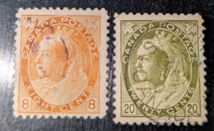Canada Scott # 82 used and 84 used