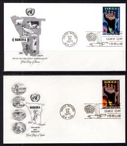 UN New York 263-263 Namibia Artmaster Set of Two U/A FDC