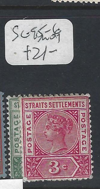 MALAYA STRAITS SETTLEMENTS  (P0502B)  QV  1C, 3C  SG 95-6   MOG