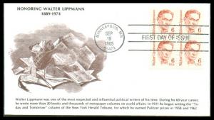 #1849 Walter Lippmann KMC FDC