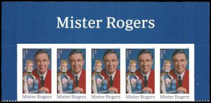 PCBstamps   US #5275 Header $2.50(5x{50c})Mister Rogers, MNH, (1)