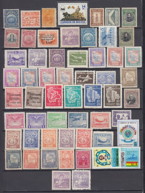 J39624, JL stamps,bolivia lot mh with some sets #