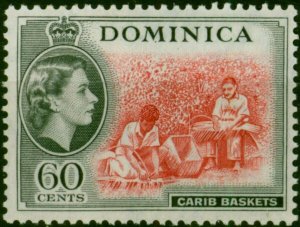 Dominica 1954 60c Rose-Red & Black SG156 Fine MNH