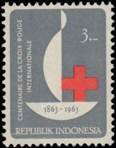 Indonesia #600-603, Complete Set(4), 1963, Red Cross, Never Hinged