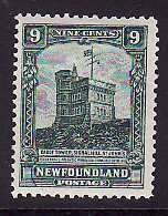 Newfoundland-Sc#152- id7-unused NH 9c Cabot's Tower-1928-well centered-