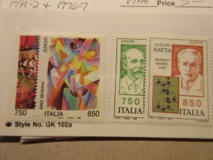 ITALY EUROPA Scott 1931-1932, 1976-1977 MINT NEVER HINGED Cat $5.15