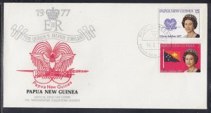 Papua New Guinea Scott 462/463 FDC - 1977 Silver Jubilee