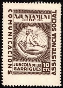 1937 Spain Civil War 10 Cent Council Juncosa de Les Garrigues Social Assistance