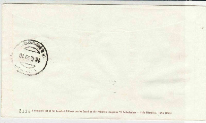 Vatican 1959 Regd Vatican City Label Cancels Holy Men Stamps FDC Cover Ref 35087