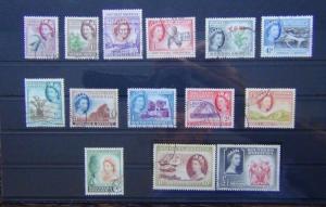 Southern Rhodesia 1953 set complete to £1 Fine Used SG78 - SG91 