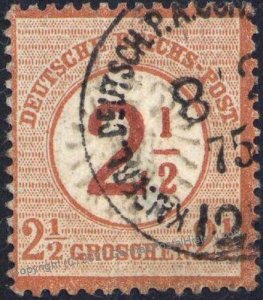 German 1875 Offices in Turkey 2 1/2 Gr MiV29 Vorlaufer Forerunner CONSTAN 106497