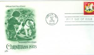 US #1769  Christmas '78 Hobbyhorse  Artcraft unaddressed FDC