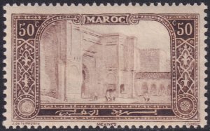 French Morocco 1917 Sc 67 MH* toning spots on gum