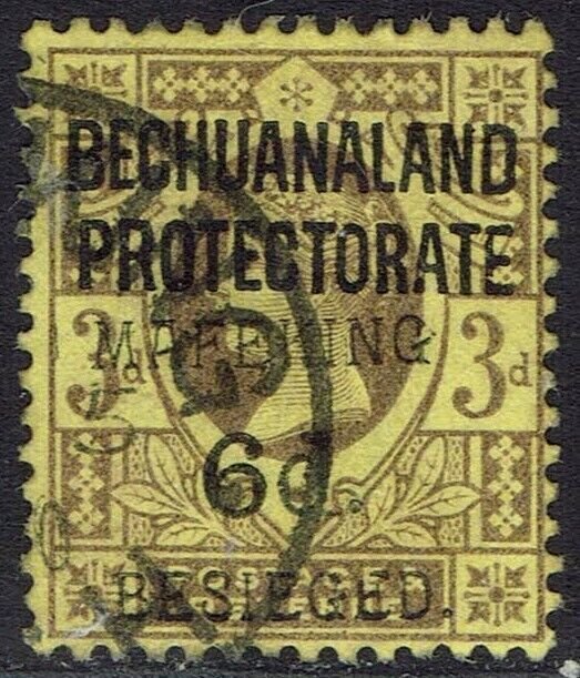 MAFEKING BOER WAR CAPE 1900 QV BECHUANALAND 6D ON 3D OVERPRINTED USED 