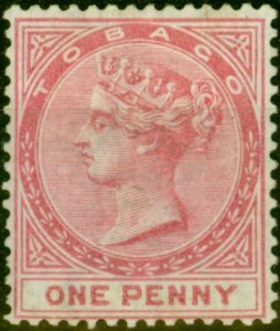 Tobago 1879 1d Rose SG1 Fine Unused (2)