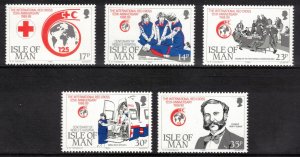 ISLE OF MAN 1989 Red Cross/ Noble's Hospital; Scott 403-07, SG 424-28; MNH