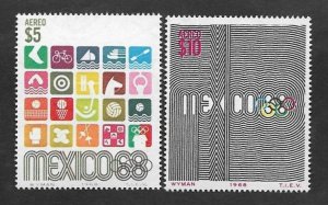 SD)1968 MEXICO  19th OLYMPIC GAMES MEXICO 68´, SYMBOLS OF THE OLYMPIC SPO