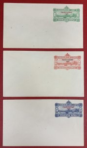 Hawaii, Scott #U10, U11, U12 Entires, V.F-X.F., Provisional Government Ovpts. 