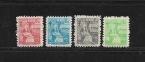 Cuba Stamps: #RA35-38; 1957 Postal Tax (Mother & Child) Issues; OG