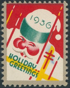 US WX80 1936 Christmas Seal; Unused -- See details and scans