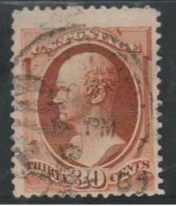 U.S. Scott #217 Hamilton Stamp - Used Single