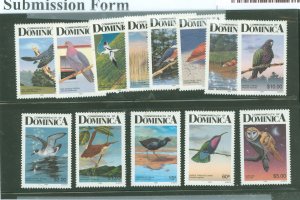 Dominica #990A-1003A Mint (NH) Single (Complete Set) (Bird)