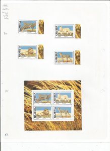 NAMIBIA - 1997 - Large Wild Cats - Perf 14v Set & Souv Sheet - Mint Light Hinged