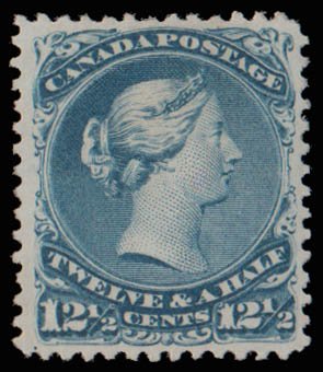 Canada #28, VF+OG NH. Extremely rare LQ unused and OG single. VGG 2014.