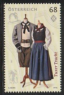 2015 Austria - Sc 2562 - MNH VF - 1 single - Traditional Tyrolean Costumes