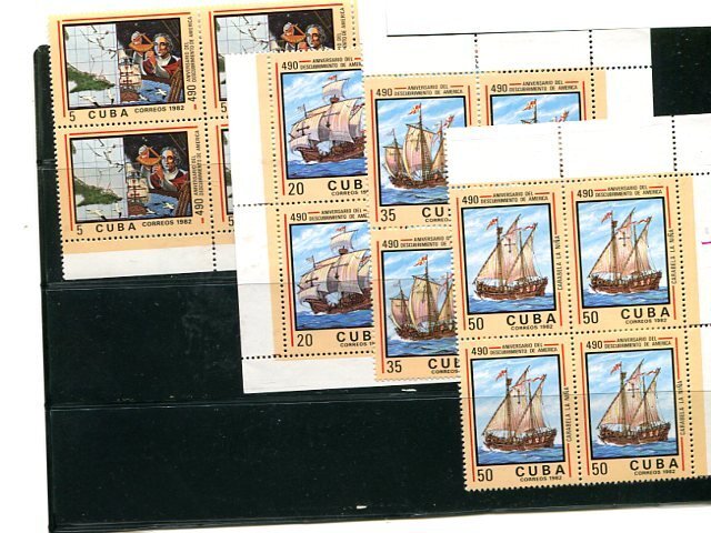 Cuba Sets of Mint VF NH blocks  - Lakeshore Philatelics