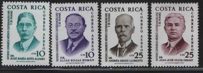 Costa Rica C330 - C333 (4) set  Hinged ,1961 Portrait of Jose Maria Soto Alfred