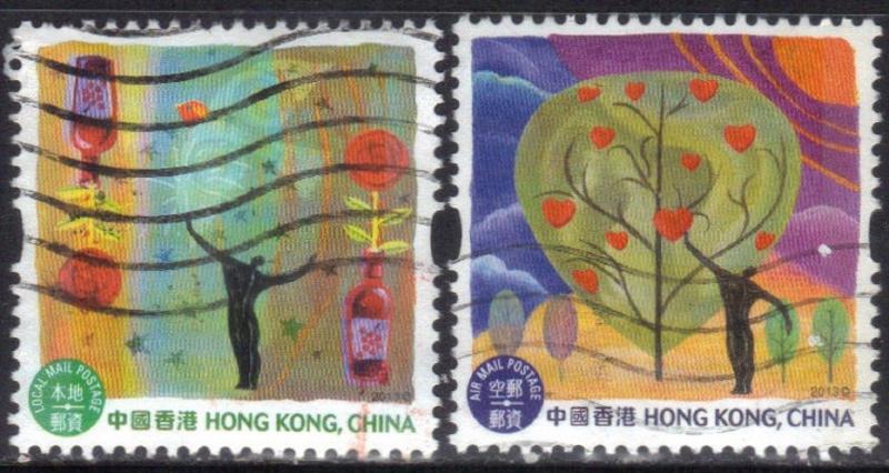 ROSS1374: HONG KONG SC# 1596+97 *USED* 2013    VERY NICE