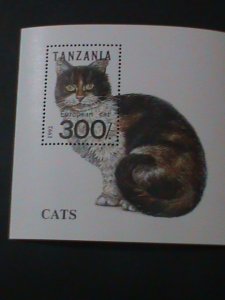 TANZANIA-1992- LOVELY EUROPEAN CAT MNH-S/S-VERY FINE WE SHIP TO WORLDWIDE