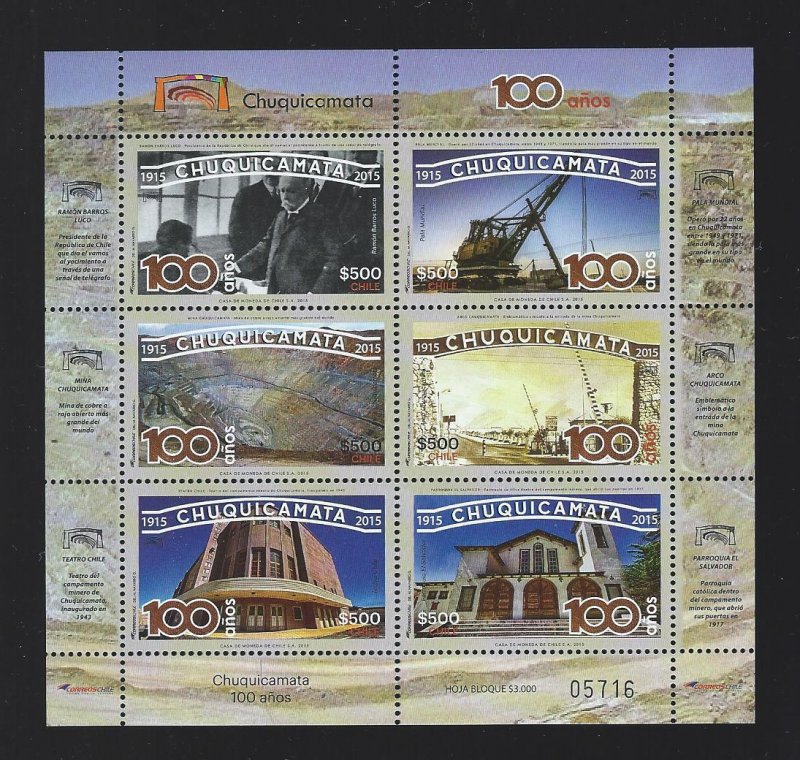 Chile souvenir sheet  mnh sc  1618