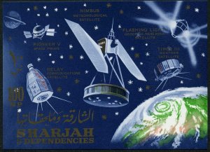 Sharjah 48a sheet,MNH.Michel Bl.4. Satellites,1964.