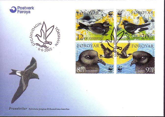 Faroe Is. Birds WWF Petrels FDC SG#479-482 MI#530-533 SC#458-461 SALE BELOW FACE