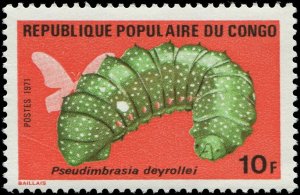 Congo 1971 Sc 251-256 caterpillars $20