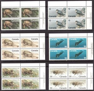 1970's - #732 #752 #813 #814 #883 #884 UR Pl. BL - Endangered Wildlife cv$18