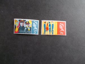 1965 Salvation Army Phosphor Set of 2 Values (SG 665p-666p) Superb M/N/H