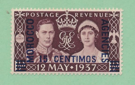 Great Britain Morocco 1937 Scott 439 MH - Coronation Ovpt